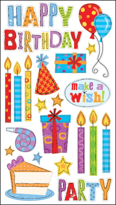 BIRTHDAY PARTY STICKERS
